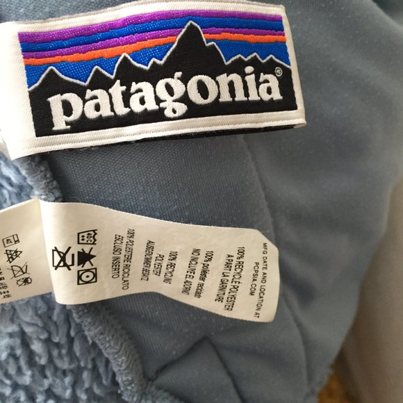 Patagonia Blue Teddy Fur Vest Jacket Size Large(12) - Picture 6 of 6